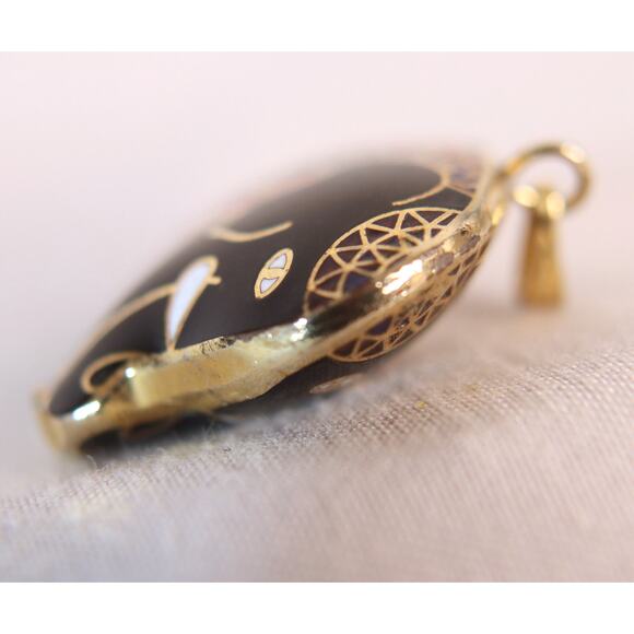 🖤Vintage Cloisonne Pendant Colorful Asian Elephant - Picture 5 of 7